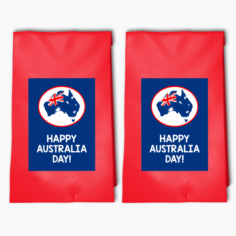 Southern Cross Australia Day Party Bags & Labels