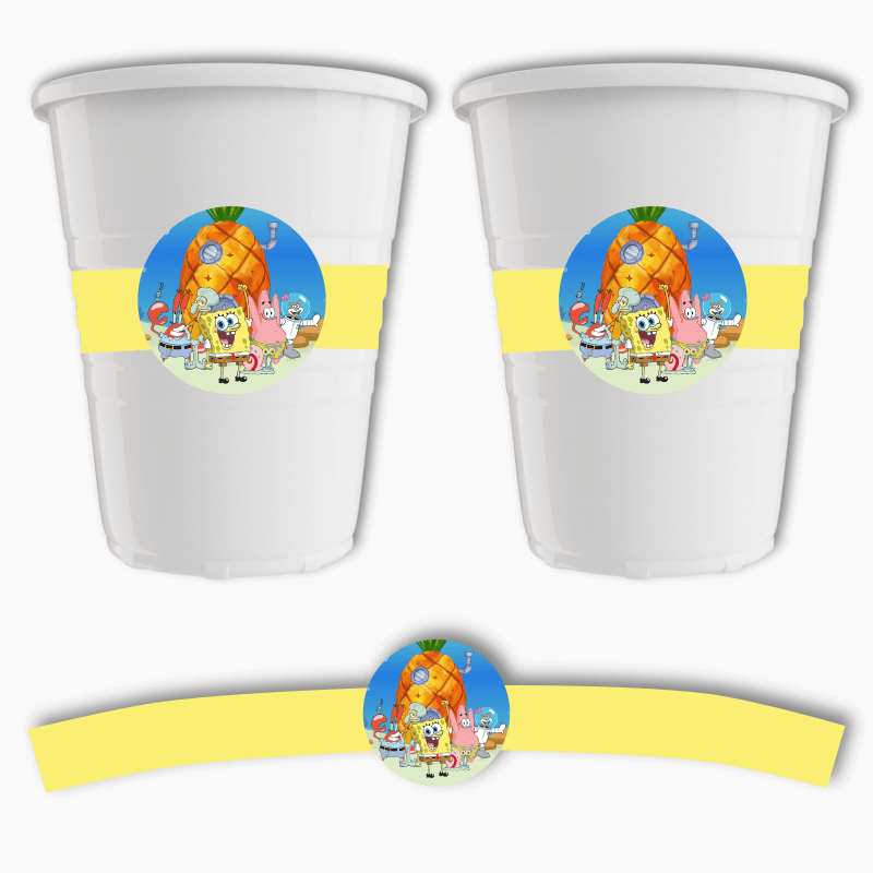 SpongeBob &amp; Friends Birthday Party Cup Stickers