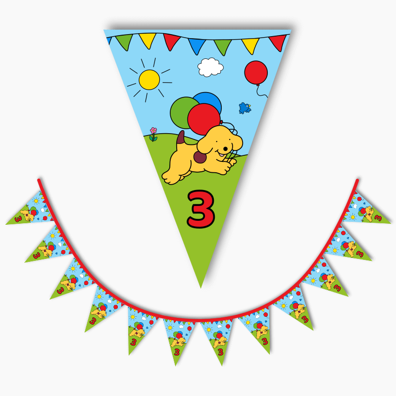 Personalised Spot the Dog Birthday Party Flag Bunting