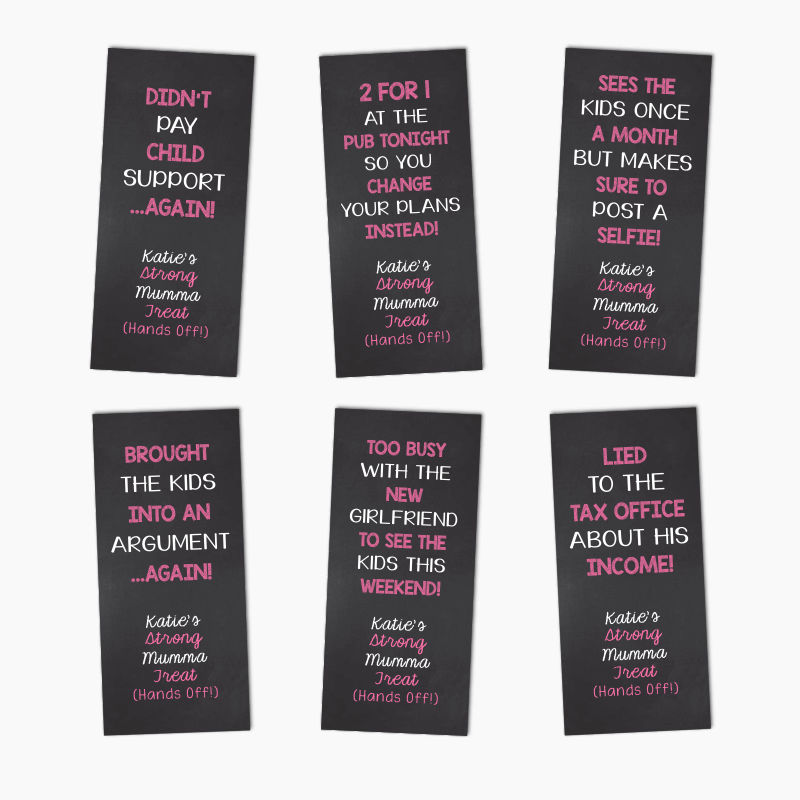 Strong Mumma Treat Gift Cadbury Chocolate Labels