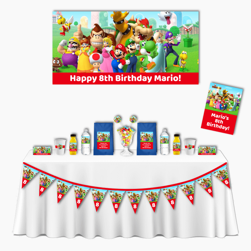 Personalised Super Mario Deluxe Birthday Party Pack