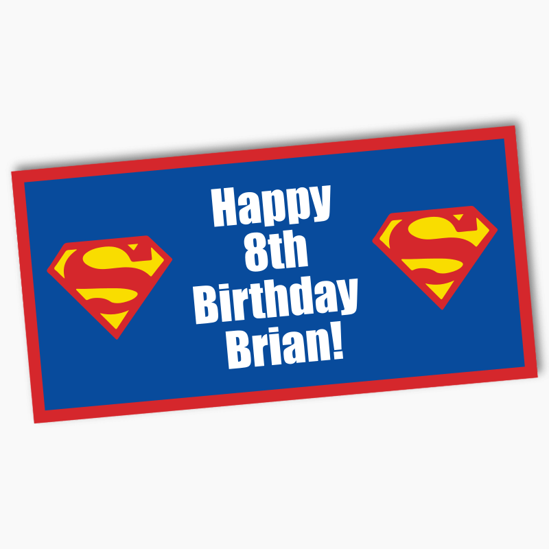 Personalised Superman Logo Party Banners