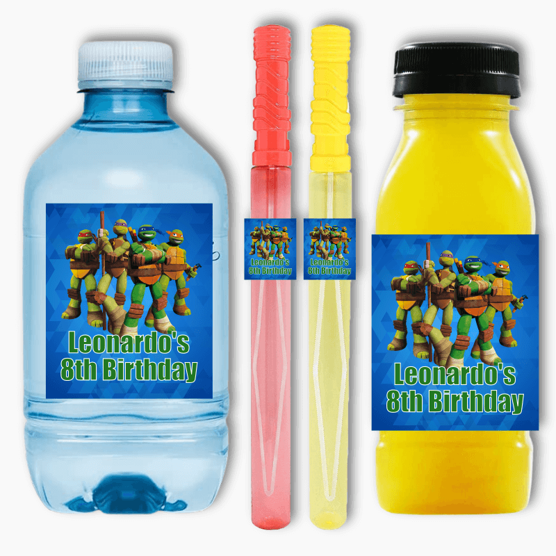 Ninja Turtle Water Bottle Label