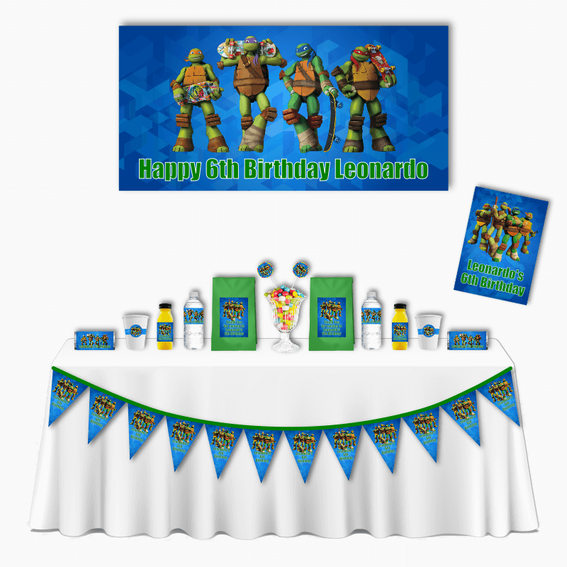 Personalised Deluxe TMNT Ninja Turtles Party Decorations Pack - Katie J  Design and Events