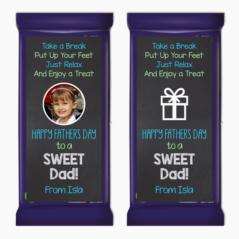 Take a Break Dad Fathers Day Gift Cadbury Chocolate Labels