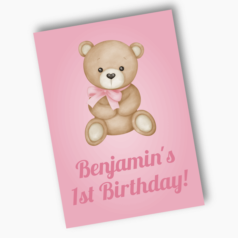 Personalised Teddy Bear Party Posters