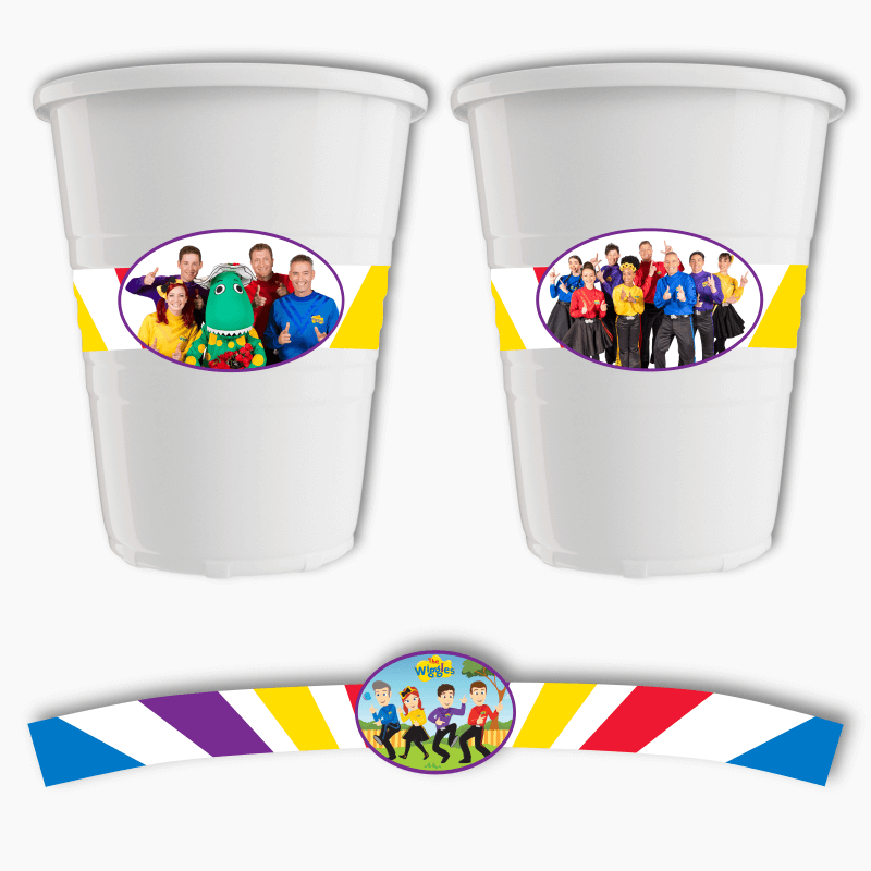 The Wiggles Birthday Party Cup Stickers