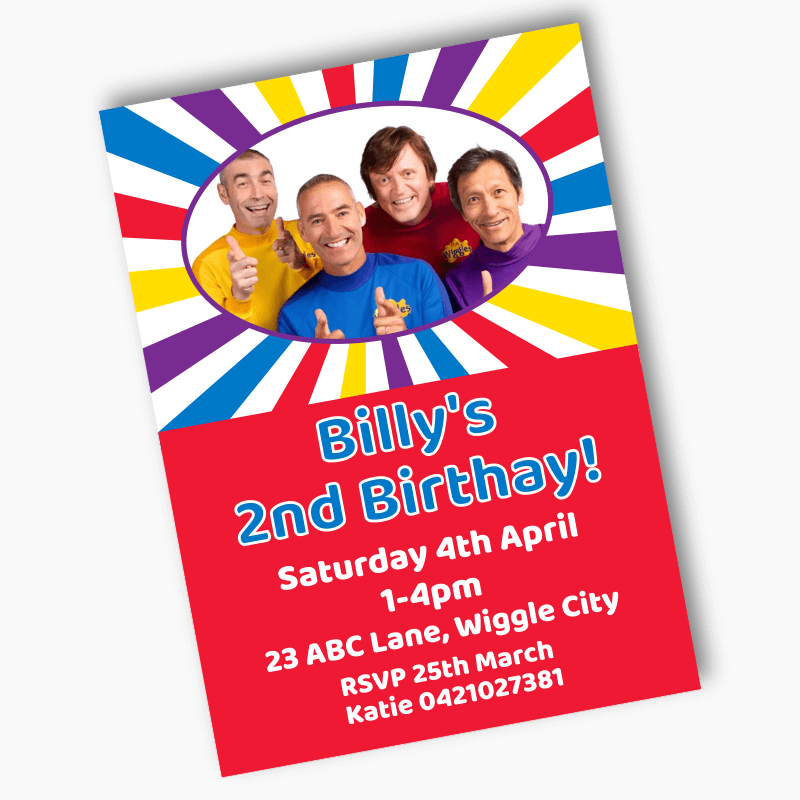 Personalised The Wiggles Birthday Party Invites - Original