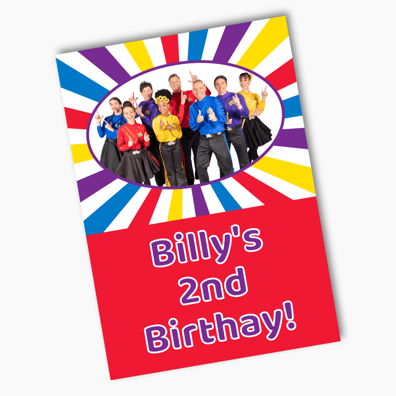 Personalised The Wiggles Birthday Party Posters - Expanded