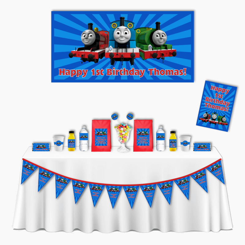 Personalised Thomas &amp; Friends Deluxe Birthday Party Pack