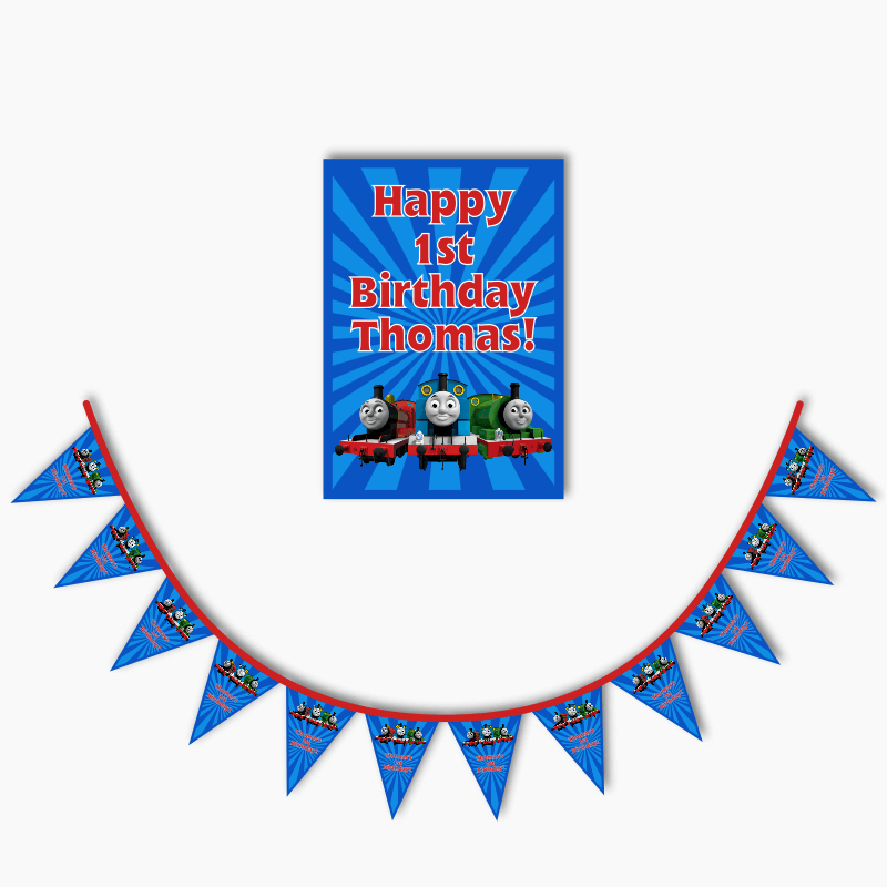 Thomas &amp; Friends Birthday Party Poster &amp; Bunting Combo