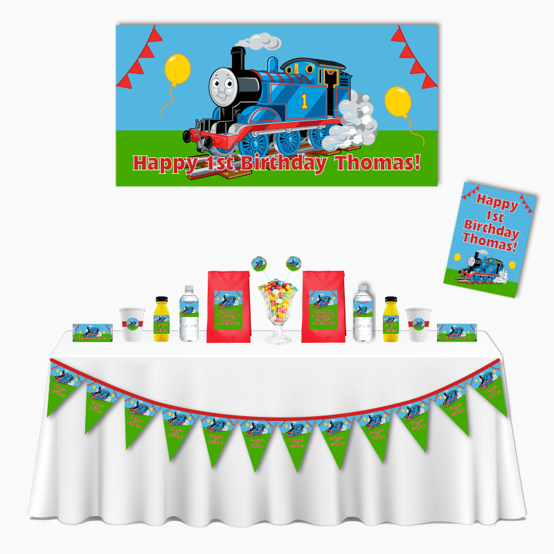 Personalised Thomas the Tank Engine Deluxe Birthday Party Pack