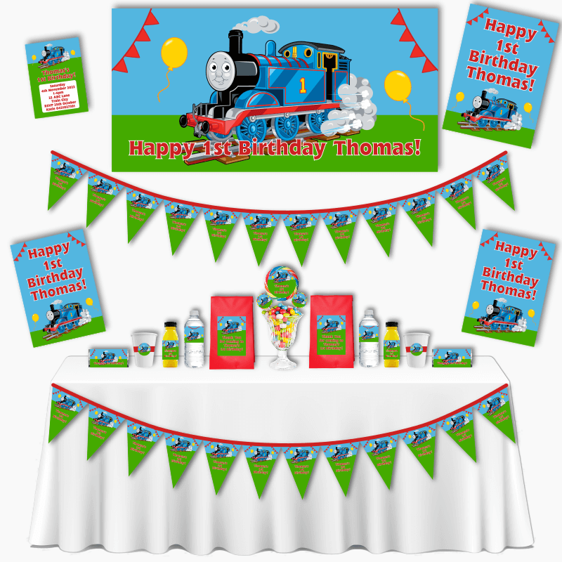 Personalised Thomas the Tank Engine Grand Birthday Party Pack