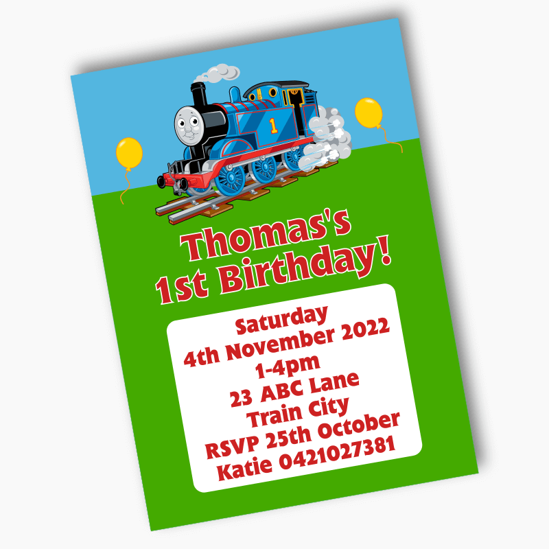 Thomas the Tank Engine Birthday Party Invites