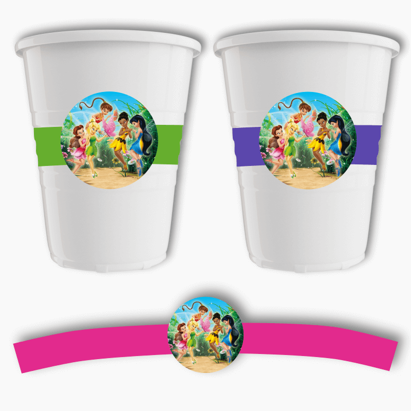 Tinker Bell Birthday Party Cup Stickers