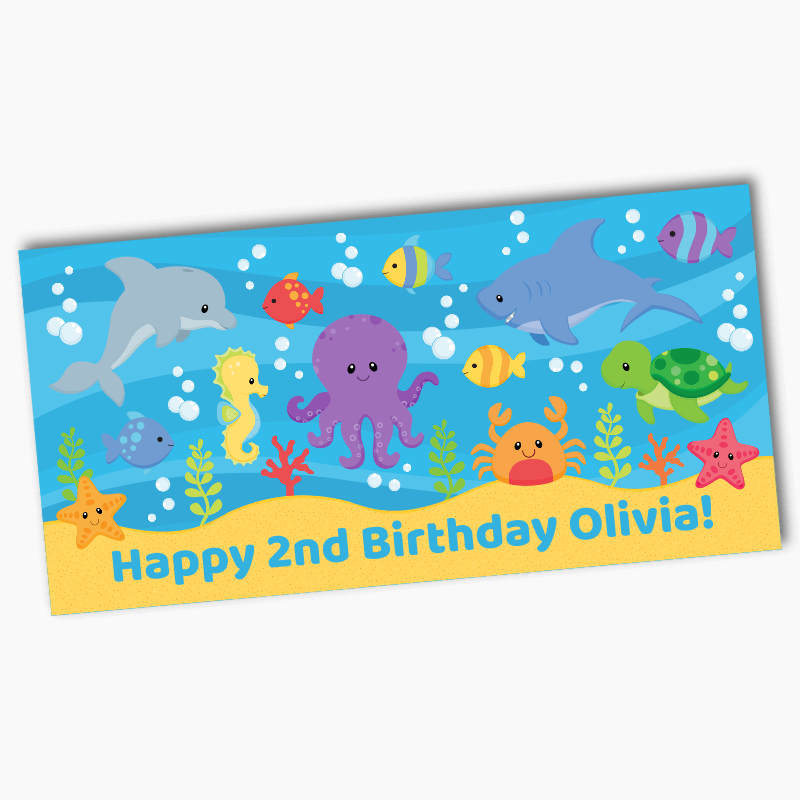 Personalised Under the Sea Birthday Party Banners