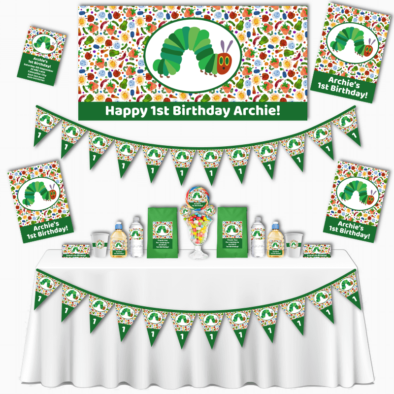 Personalised Very Hungry Caterpillar Grand Birthday Party Decorations Pack