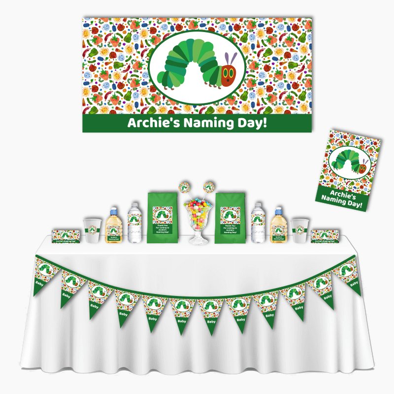 Personalised Very Hungry Caterpillar Deluxe Naming Day Decorations Pack