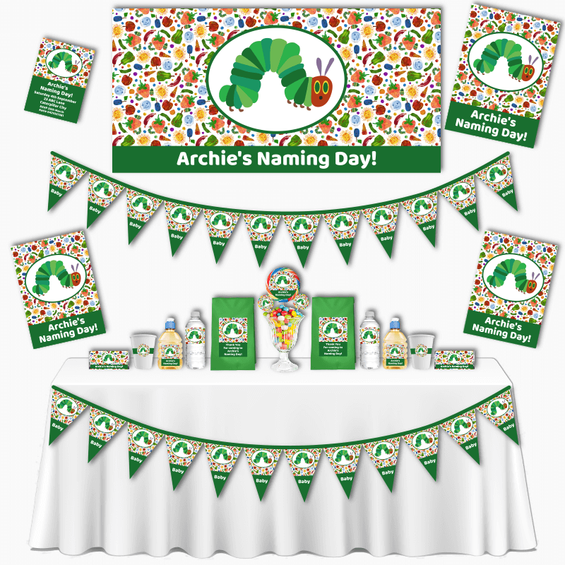 Personalised Very Hungry Caterpillar Grand Naming Day Decorations Pack