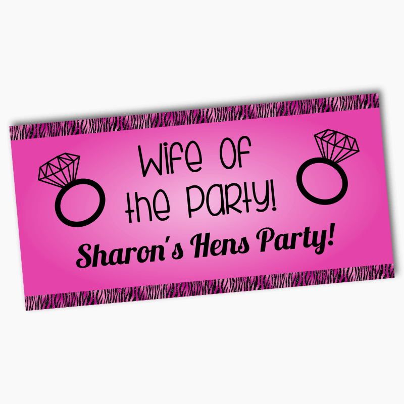Personalised Wife of the Party Hens Party Banners