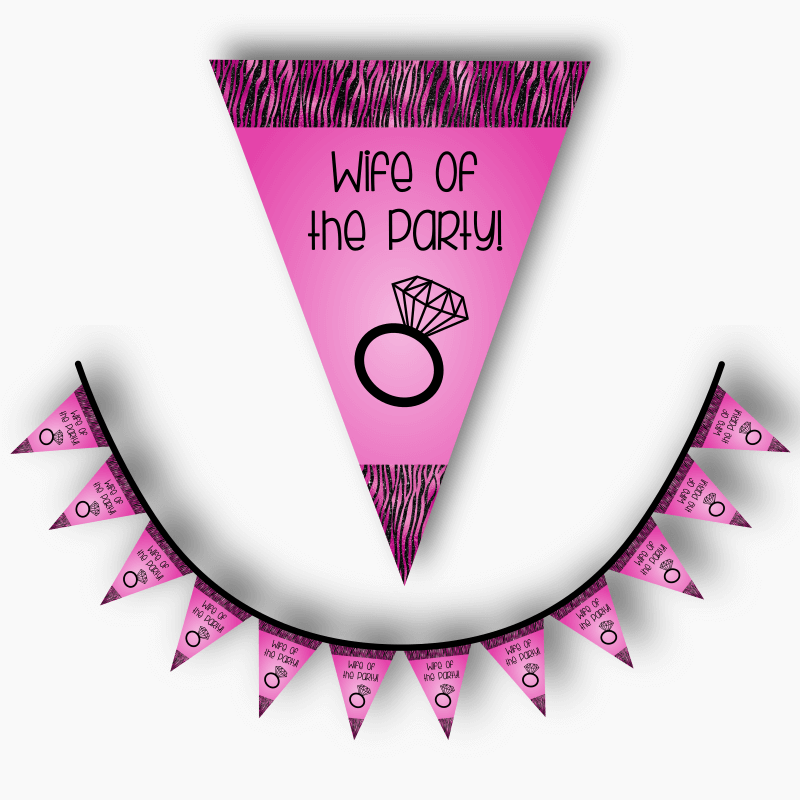Personalised Wife of the Party Hens Party Flag Bunting