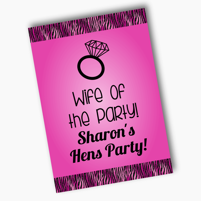 Personalised Wife of the Party Hens Party Posters