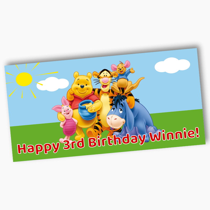 Personalised Winnie the Pooh & Friends Party Banners