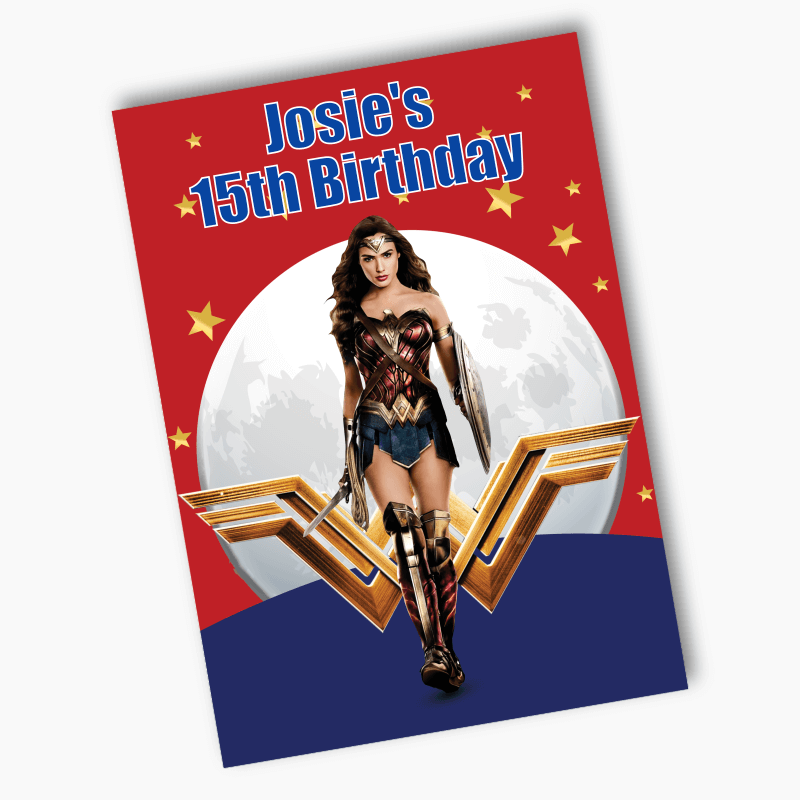 Personalised Wonder Woman Birthday Party Posters