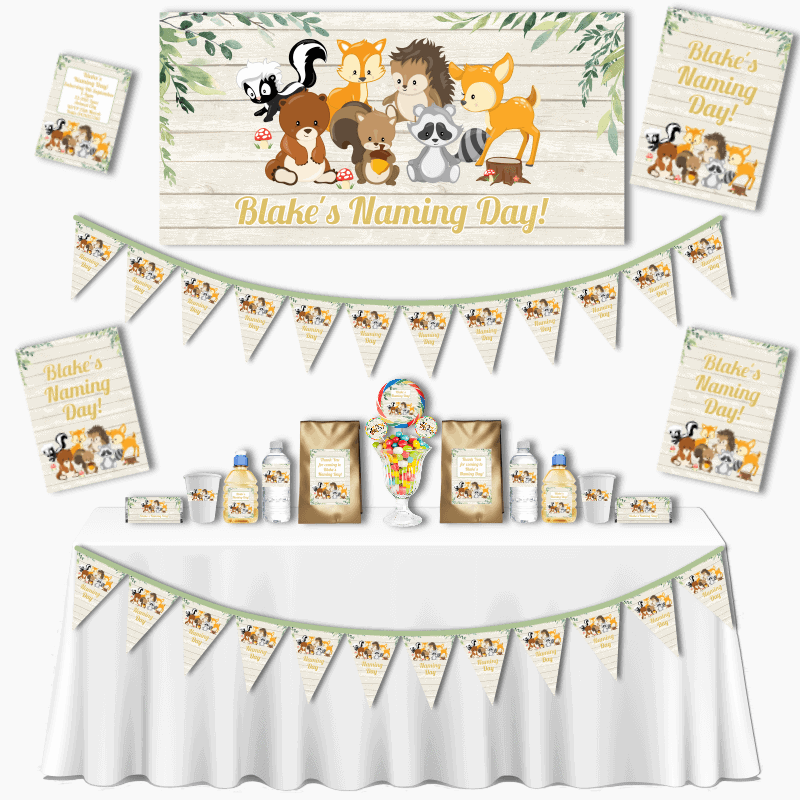 Personalised Woodland Animals Grand Naming Day Pack