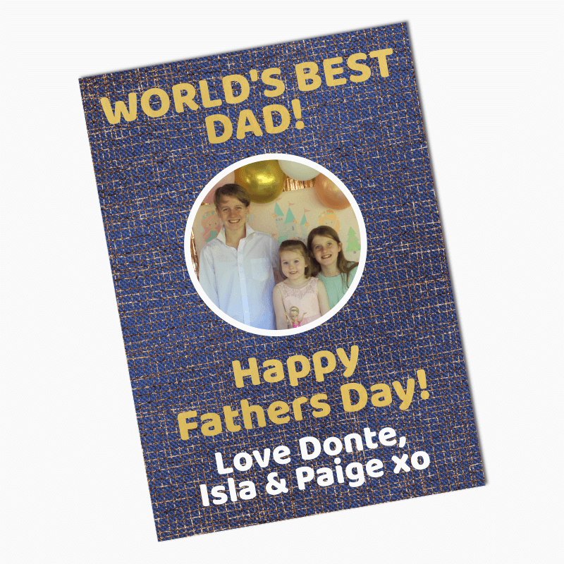 Personalised World&#39;s Best Dad Fathers Day Gift Posters
