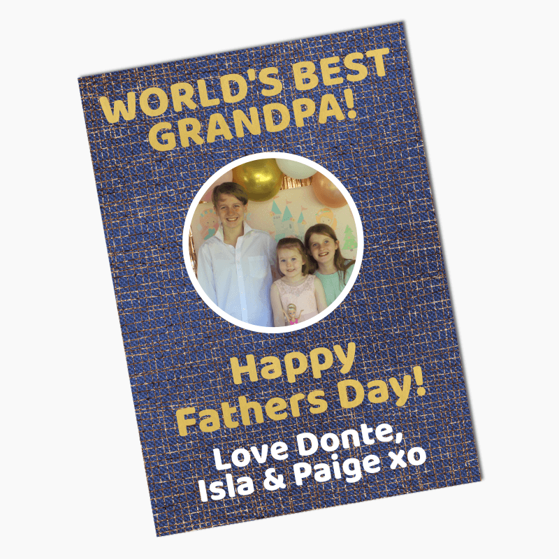 Personalised World&#39;s Best Grandpa Fathers Day Gift Posters