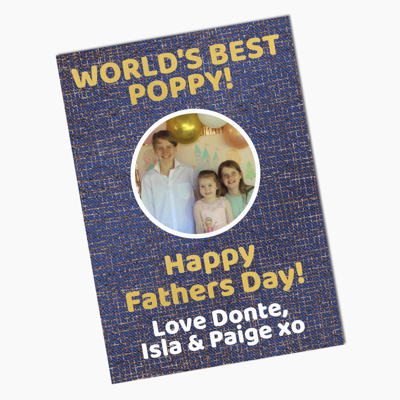 Personalised World&#39;s Best Poppy Fathers Day Gift Posters