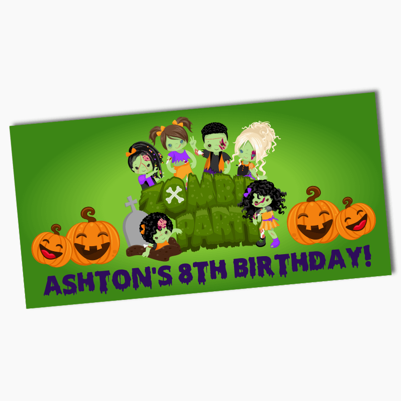 Personalised Zombie Birthday Party Banners