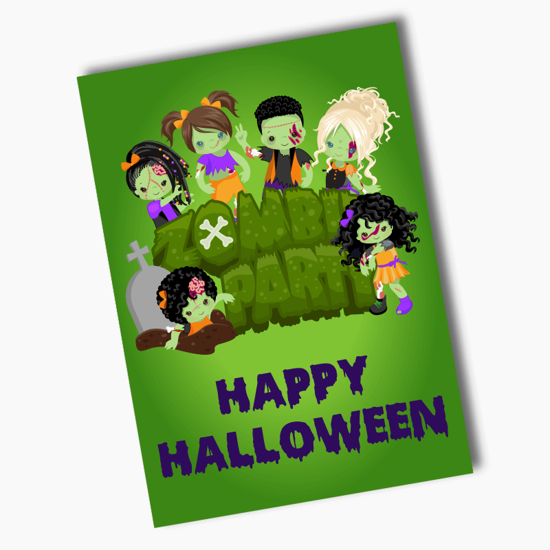 Personalised Zombie Halloween Party Posters