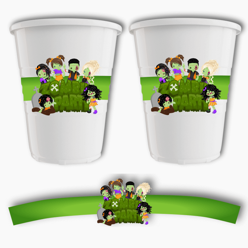 Zombie Party Cup Stickers